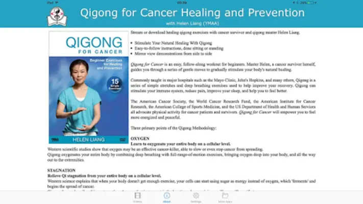 Qigong for Cancer (YMAA) android App screenshot 9