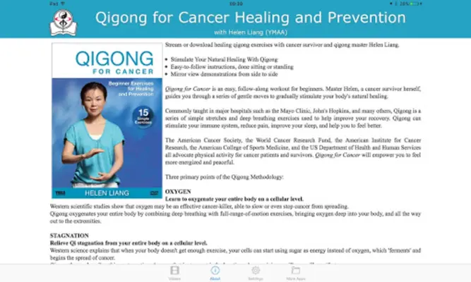 Qigong for Cancer (YMAA) android App screenshot 3